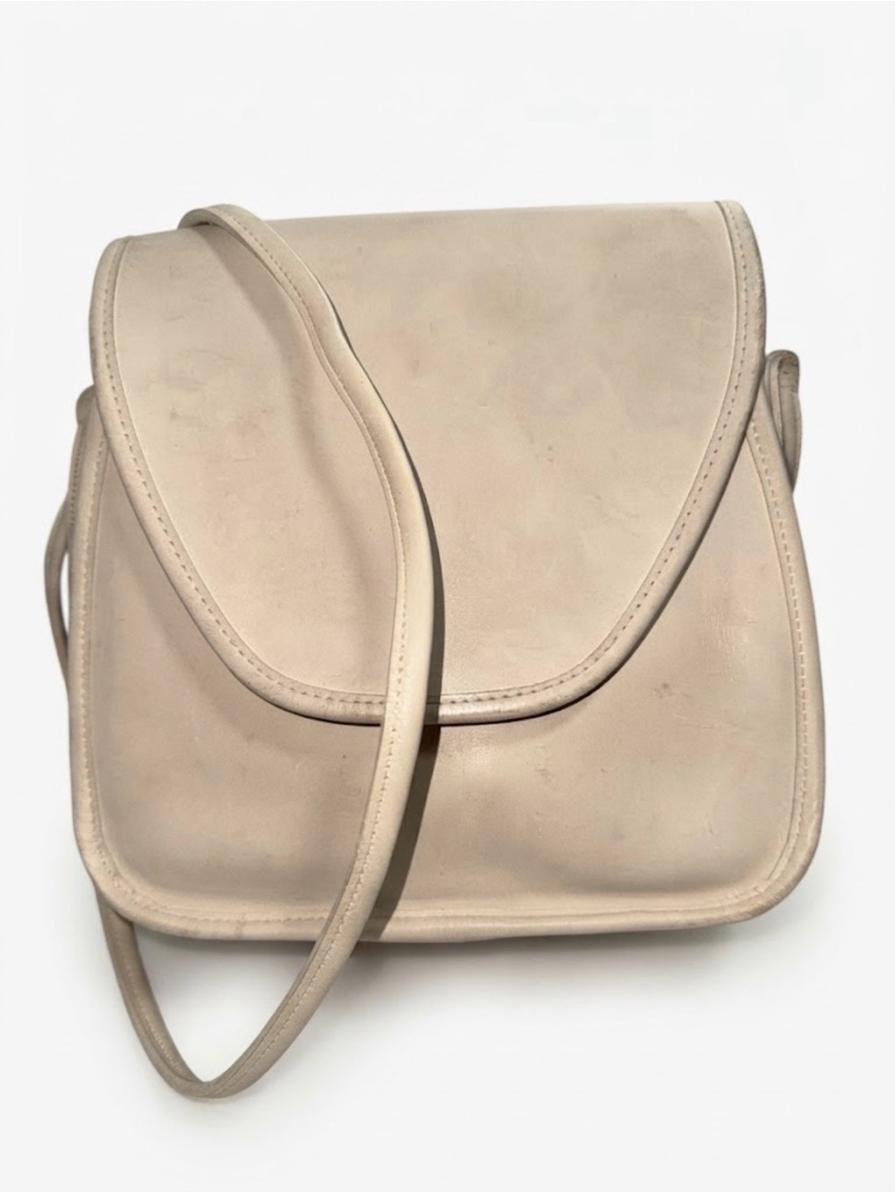 Vintage Coach Lindsay Bag Bone Glove-Tanned Leather Crossbody #0245